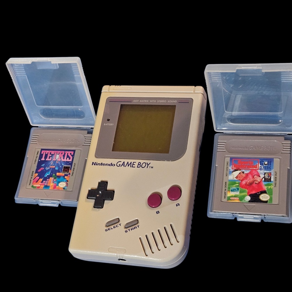 NINTENDO Gameboy DMG-01 1989 Original Handheld Games Bundle Tetris‎ Golf